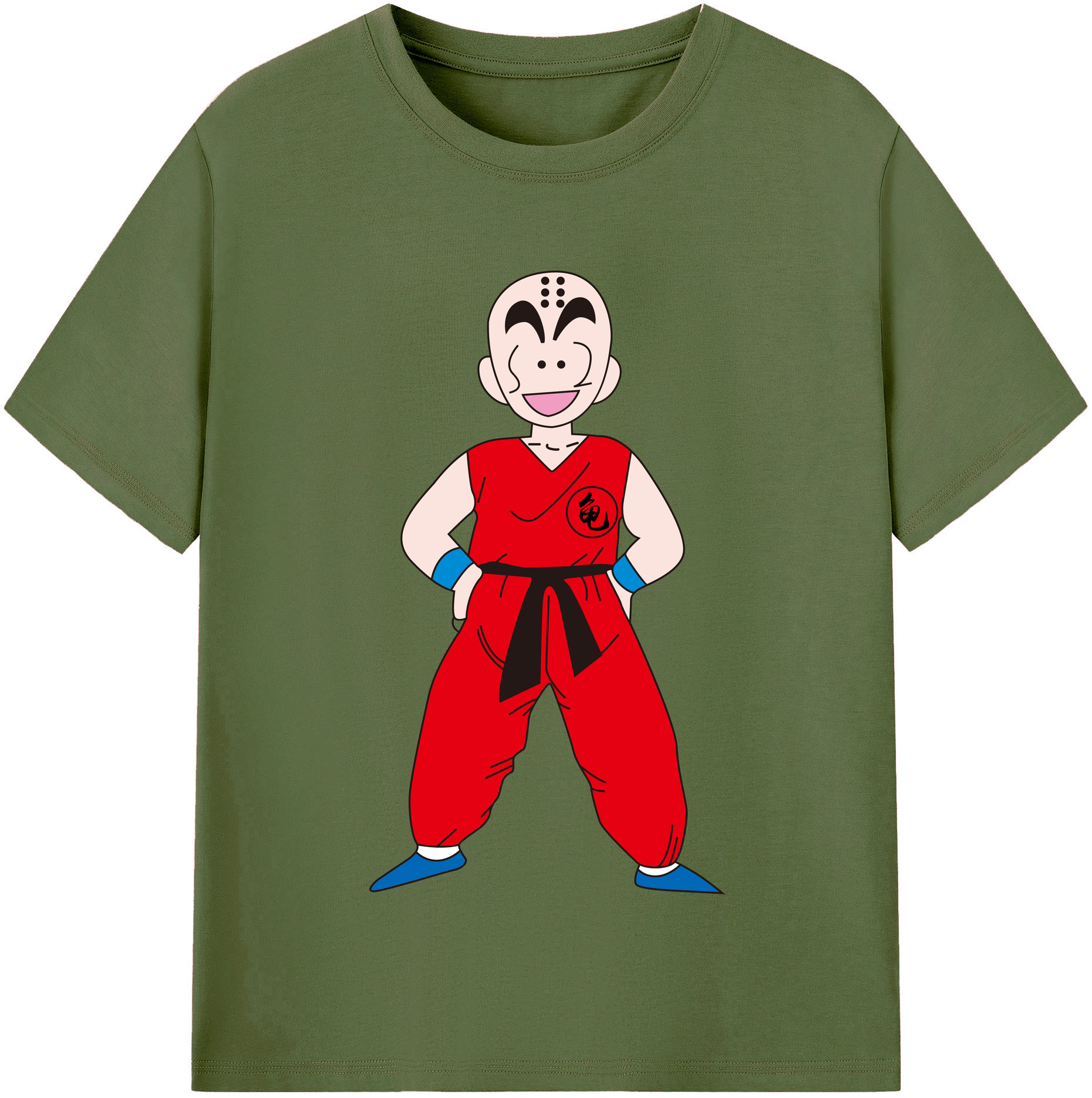 （画像用） ドラゴンボール クリリン DRAGON BALL krillin 綿100％半袖Tシャツ（フロントプリント）